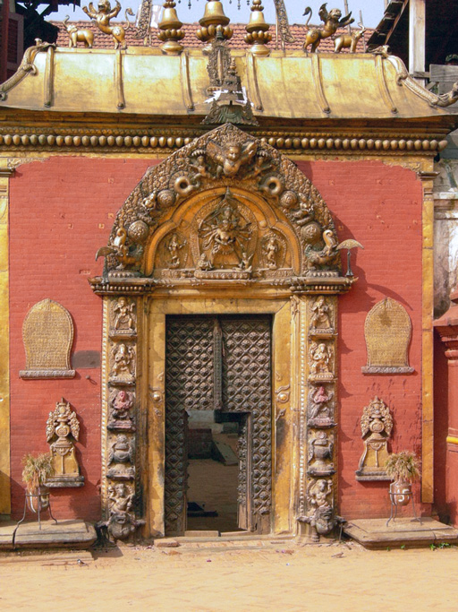 Lu Dhowka - The Golden Gate in Bhaktapur made by Newar Artisans